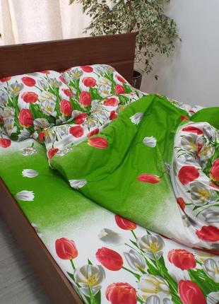 Комплект постельного белья бязь голд тюльпаны6 фото
