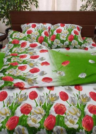Комплект постельного белья бязь голд тюльпаны4 фото
