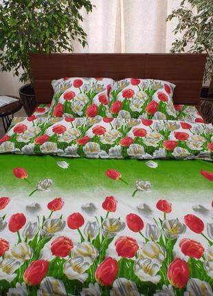 Комплект постельного белья бязь голд тюльпаны5 фото