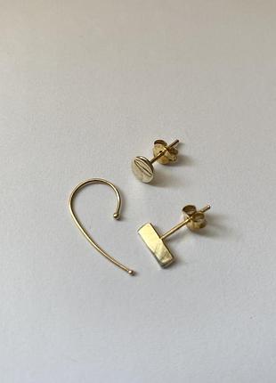 Набір мінімалістичних срібних сережок asos