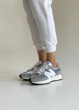 Жіночі кросівки new balance 327 grey white / smb