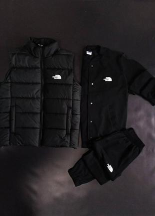 Чоловічий спортивний костюм + жилетка the north face