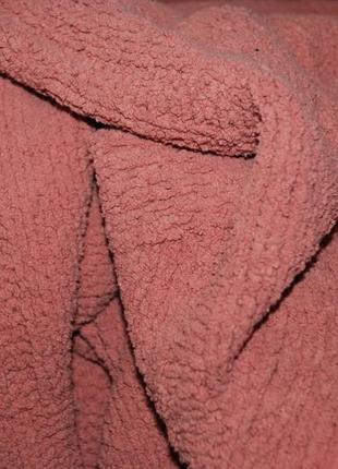 Батал плюшевый свитер гольф оверсайз свободный  спушенное плечо свитер -плед8 фото