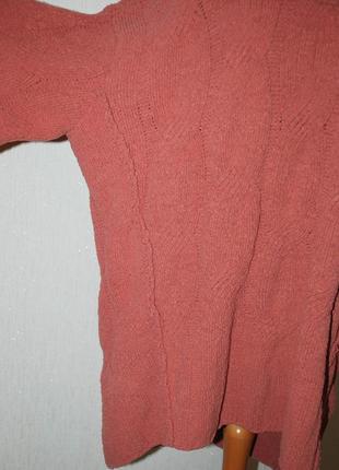 Батал плюшевый свитер гольф оверсайз свободный  спушенное плечо свитер -плед9 фото