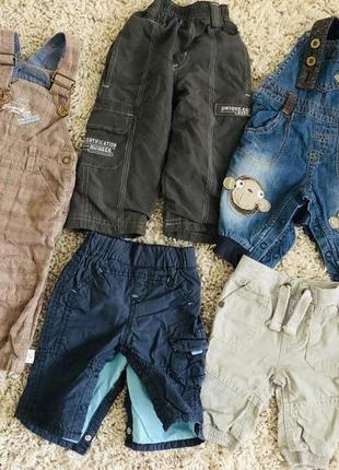 Штаны, комбенизон джинсовый и вельветовый на 1, 3, 6,9 месяцев набором, пакетом2 фото