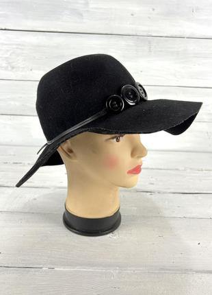 Шляпа стильная фетровая promod, черный4 фото