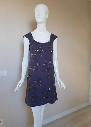 Вишукане вечірнє коктельне плаття з вишивкою monsoon