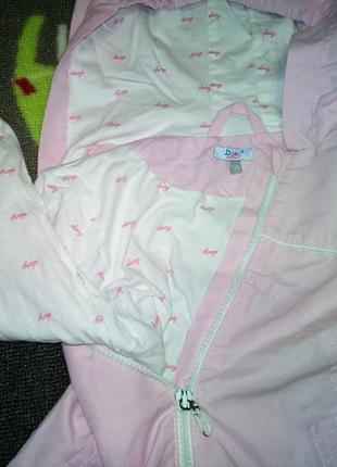 Розовая куртка ветровка на девочку/ обмен3 фото