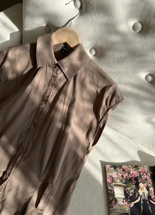 Бавовняна сукня-сорочка хакі2 фото