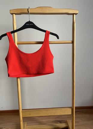 Базовый красный топ boohoo m