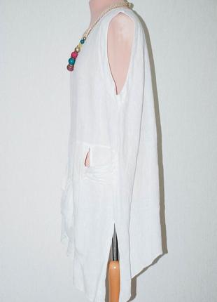 Батал льняная фактурная блуза блузка с хвостами майка льняная майкой хвосты6 фото