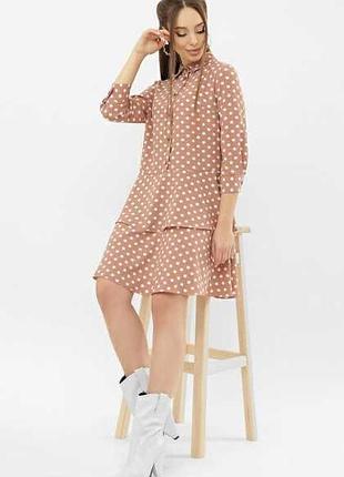 Платье салима 3/4

бежевое платье в горошек, арт. 68189