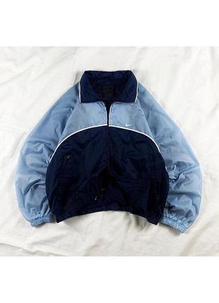 Куртка ветровка мастерка мужская nike vintage синяя / курточка вітровка чоловіча найк винтаж синяя
