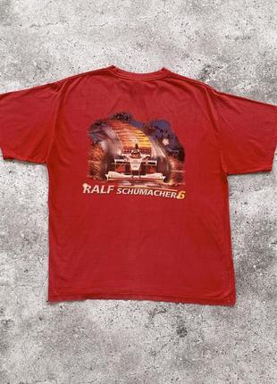 Vintage f1 ralf schumacher tee винтаж футболка ральф шумахер редкая красная формула 1 феррари