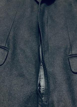 Пальто оригинал шерсть кашемир состояние нового чёрное8 фото