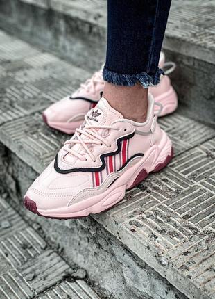 Женские кроссовки adidas ozweego pink