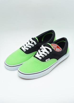 Vans era (2 tone) black/green flash новые в коробке размер us10 (43) 28см2 фото