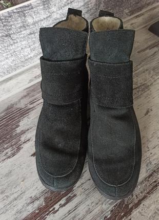Комфортні черевики на ліпучках на широку стопу, теплі португалія texon4 фото