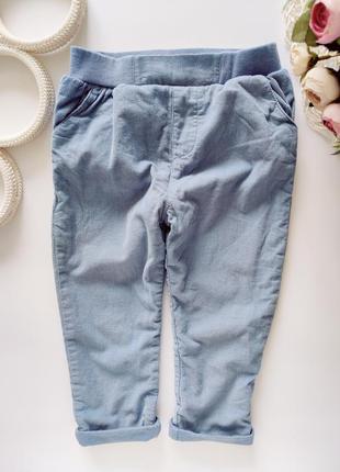 Теплі вельветові штани на підкладці  артикул: 14208