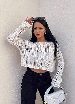 Женская вязанная кофта