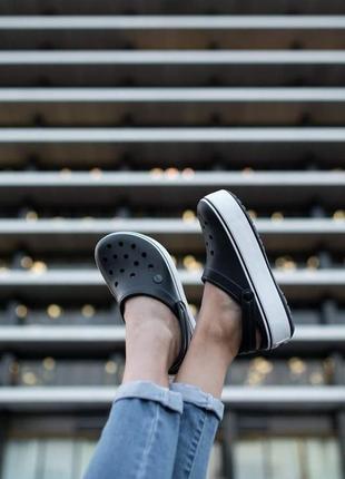 Сабо crocs crocband platform blossom кроксы пудра на платформе