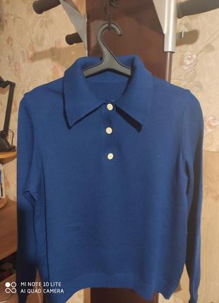 Свитер мужской синий новый шерсть