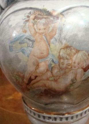 Шикарная антикварная ваза путти - ангелы фарфор германия5 фото