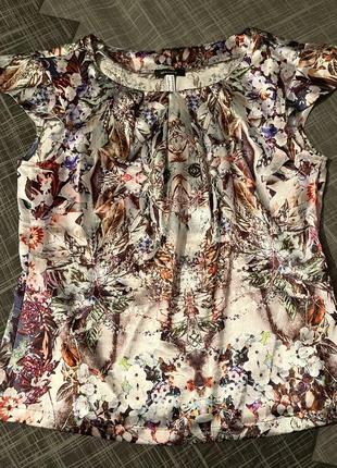 Блуза кофточка стрейч цветы 48 р