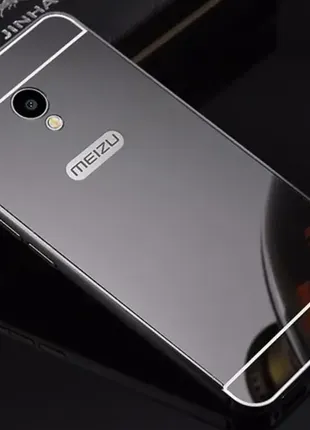 Алюмінієвий дзеркальний чохол для meizu m3/m3s + захисна плівка на дисплей.