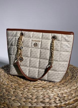 Сумка в стиле michael kors shopper bag beige