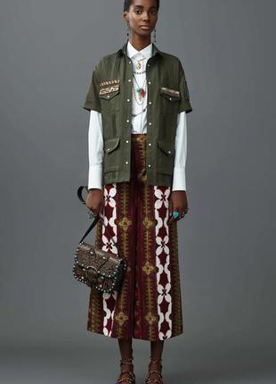 Valentino оригинал итальялия новые льняные широкие брюки палаццо кюлоты