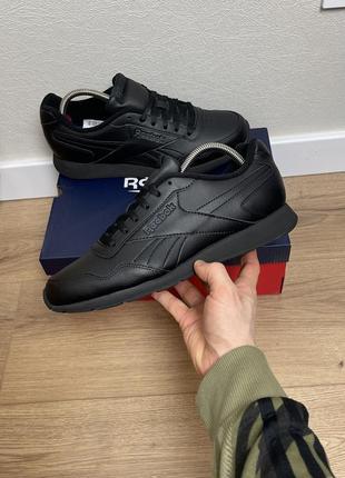 Чоловічі кросівки korte reebok royal glide оригінал нові чорні шкіряні