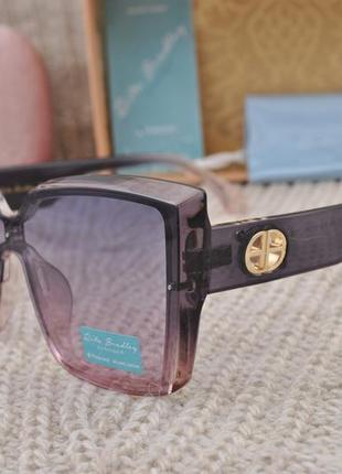 Фірмові сонцезахисні жіночі окуляри  rita bradley polarized rb725 в прозорій оправі8 фото