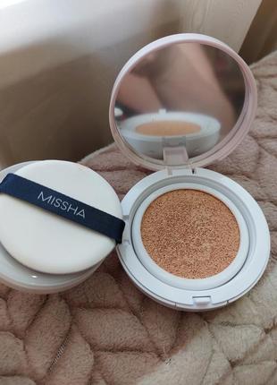 Кушон тональный идеальное покрытие missha magic cushion cover lasting spf50 (тон 21, светлый беж)