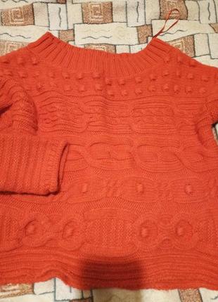 Кофта светр свитер вязаный косы коси стильний пуловер1 фото