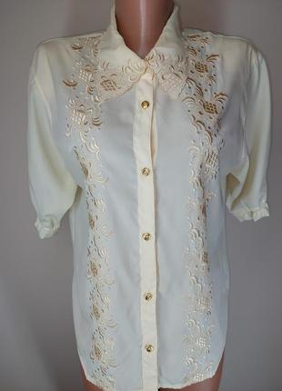 Винтажная блуза с вышивкой1 фото