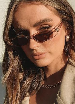 Солнцезащитные очки узкие в стиле rayban ysl gucci3 фото