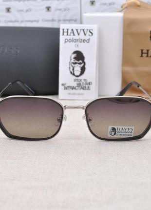 Фірмові сонцезахисні вузькі окуляри havvs polarized hv680404 фото