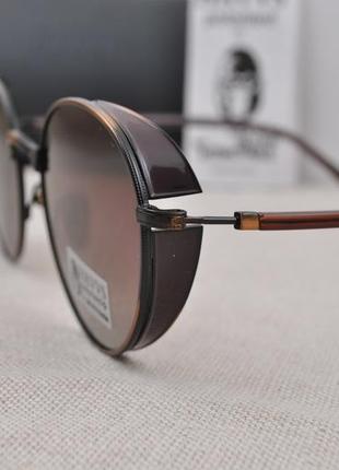 Фирменные солнцезащитные очки  havvs polarized hv68009 круглые с боковой шорой2 фото