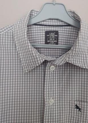 Рубашка в клетку h&m, рост 158 2