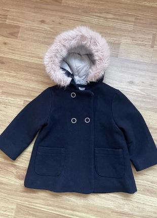 Пальто для девочки от zara 2/3 года