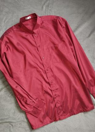 Шелковая мужская рубашка воротничок стеечка3 фото