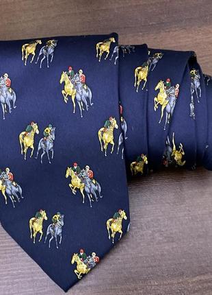 Шелковый галстук ascot, принт лошади всадника