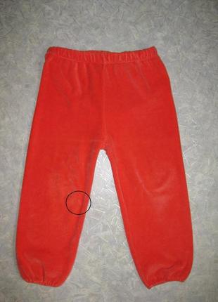 Фирменные велюровые штаны lc waikiki 24-36 мес. очень мягкие и яркие б/у7 фото