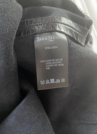 Брендовая кожаная черная юбка6 фото
