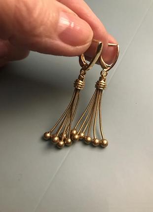 Сережки кольору золота 2