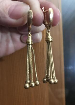 Сережки кольору золота 3