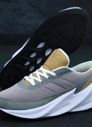 Мужские кроссовки adidas sharks grey beige3 фото