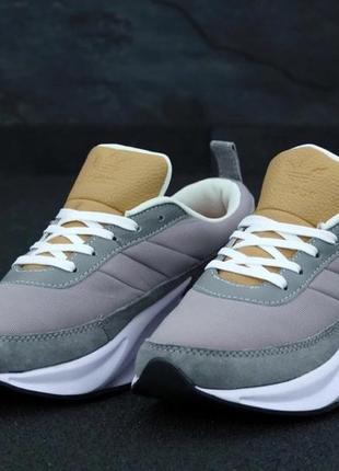 Мужские кроссовки adidas sharks grey beige2 фото