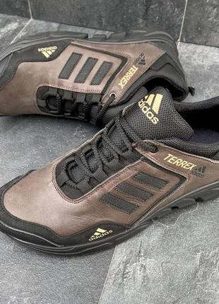 Мужские кожаные кроссовки adidas6 фото